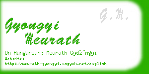 gyongyi meurath business card